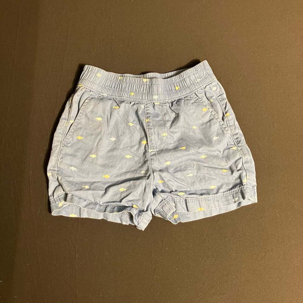 Falls Creek Kids Blue Fish Pattern Pull-On Shorts Size 3T